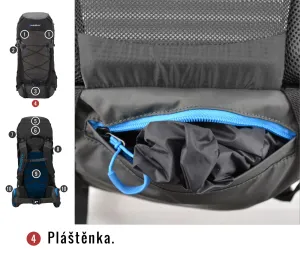 Ultralight backpack HUSKY Ribon 60l black