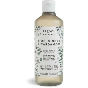 I Love Gel doccia idratante Naturals Lime, Ginger & Cardamon (Body Wash) 500 ml