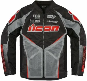 ICON - Motorcycle Gear Hooligan Ultrabolt™ Jacket Black 2XL Giacca in tessuto