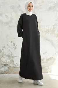 InStyle Nevra Pocket Scuba Dress - Black