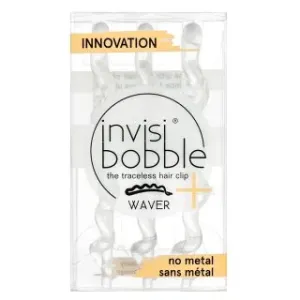 InvisiBobble Waver Plus Crystal Clear Hair Clip 3pcs forcine per capelli
