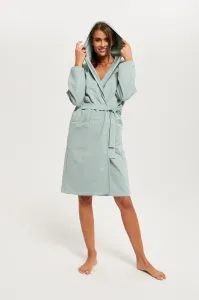 Karina women's long sleeve bathrobe - mint