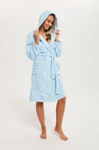 Misti women's long-sleeved bathrobe - blue #2845048