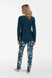 Women's pajamas Hariet long sleeves, long pants - blue-green/print