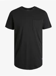 Jack&Jones T-shirt da uomo JJENOA Long Line Fit 12210945 Black L