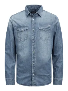 Jack&Jones Camicia da uomo JJESHERIDAN Slim Fit 12138115 Medium Blue Denim L