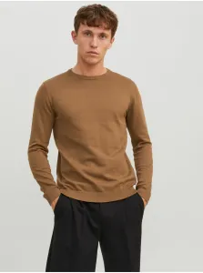 Brown Mens Basic Sweater Jack & Jones Basic - Men #2424814