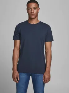 Jack&Jones T-shirt da uomo JJEORGANIC Slim Fit 12156101 Navy Blazer SLIM L
