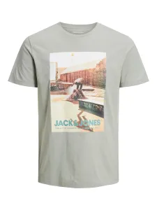 Jack&Jones T-shirt da uomo JJGEM Regular Fit 12221007 Wrought Iron S