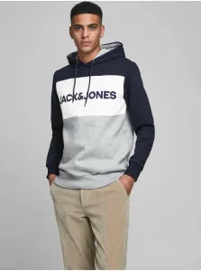 Jack&Jones Felpa da uomo Regular Fit JJELOGO 12172344 Navy Blazer XL
