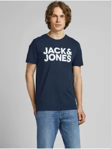 Jack&Jones T-shirt da uomo JJECORP 12151955 Navy Blazer Slim L