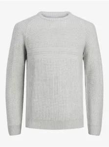 Light gray men's sweater Jack & Jones Power - Men #1360463