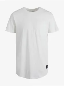 Jack&Jones T-shirt da uomo JJENOA Long Line Fit 12210945 White M