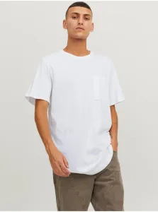 Jack&Jones T-shirt da uomo JJENOA Long Line Fit 12210945 White XL