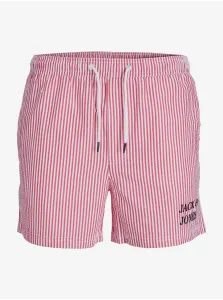Red Men's Striped Swimwear Jack & Jones Fiji - Men #2254421