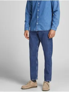 Blue Straight Fit Jeans Jack & Jones Chris - Mens #87476