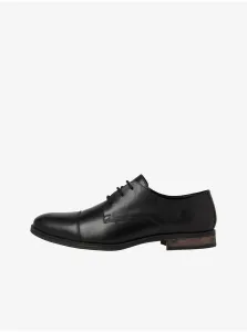 Black men's leather shoes Jack & Jones Raymond - Men #2248891