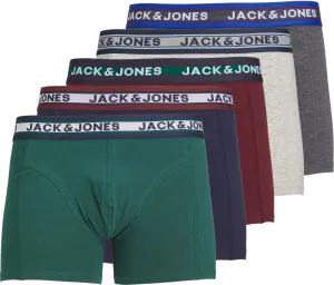 Jack&Jones 5 PACK - boxer da uomo JACOLIVER 12242050 Dark Grey Melange S