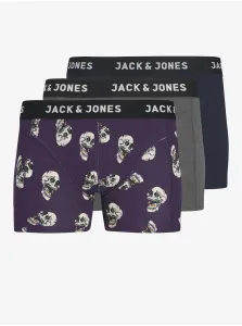 Jack & Jones Set of three men's boxers in gray, purple and blue Jack & J - Men