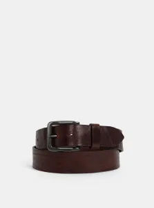 Dark Brown Leather Belt Jack & Jones Victor #3029383