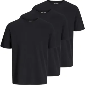 Jack&Jones 3 PACK - T-shirt da uomo JACUNDER Standard Fit 12248076 Black XXL
