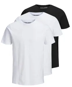 Jack&Jones 3 PACK - t-shirt da uomo JJEORGANIC Slim Fit 12191759 Black 1Black 1White 1White L