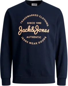 Jack&Jones Felpa da uomo JJFOREST Standard Fit 12248002 Navy Blazer L