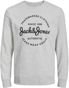 Jack&Jones Felpa uomo JJFOREST Standard Fit 12248002 White Melange XL