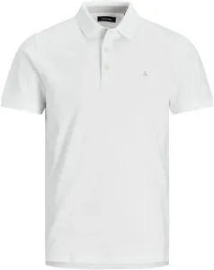 Jack&Jones T-shirt polo da uomo JJEPAULOS Slim Fit 12136668 White M