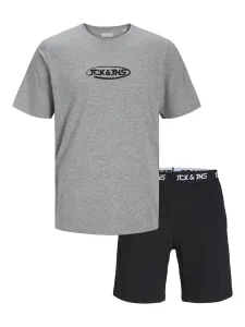 Jack&Jones Set uomo - T-shirt e pantaloncini JACOLIVER Standard Fit 12257169 Light Grey Melange L