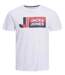 Jack&Jones T-shirt da uomo JCOLOGAN Standard Fit 12228078 White XXL