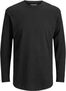 Jack&Jones T-shirt da uomo JJENOA Long Line Fit 12190128 Black Relaxed M