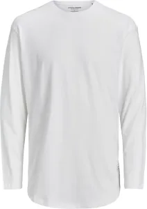 Jack&Jones T-shirt da uomo JJENOA Long Line Fit 12190128 White Relaxed L