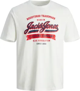 Jack&Jones T-shirt uomo JJELOGO Standard Fit 12246690 Cloud Dancer M