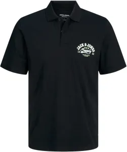 Jack&Jones PLUS T-shirt polo da uomo JJELOGO Slim Fit 12250628 Black 6XL
