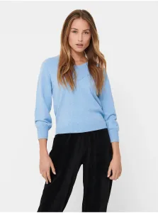 Light blue sweater with clamshell neckline JDY Shanon - Women