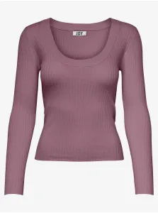Old Pink Womens Ribbed Light Sweater JDY Plum - Women #902008