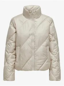 Cream women's quilted winter jacket JDY Verona - Women