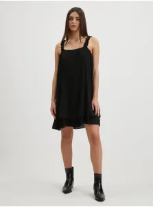 Black Short Pleated Shoulder Dress JDY Lila - Women