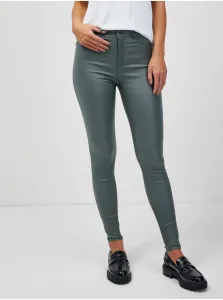 Green Skinny Fit Leatherette Pants JDY New Thunder - Women