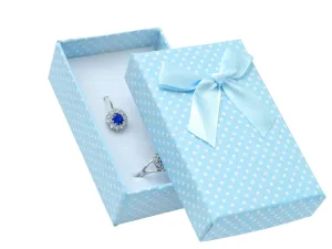 JK Box Confezione azzurra a pois per set di gioielli KK-6/A15