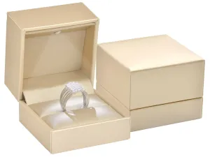 JK Box Lussuosa scatola per anello in similpelle con illuminazione a LED ZK-2/L/A20