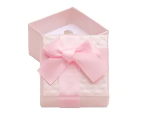 JK Box Scatola regalo rosa per gioielli con fiocco AT-2/A5