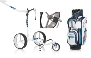 Jucad Carbon 3-Wheel Deluxe SET White Trolley manuale golf