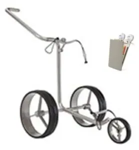 Jucad Junior Steel 3-Wheel SET Silver Trolley manuale golf