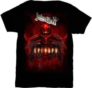 Judas Priest Maglietta Epitaph Red Horns Black M