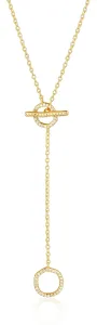 JVD Affascinante collana placcata oro con zirconi SVLN0458X75GO45