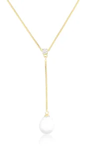 JVD Collana tenera placcata in oro con vera perla SVLN0559SD2GP45