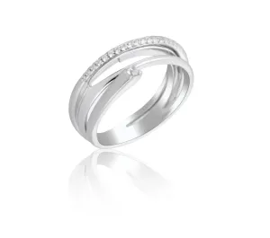 JVD Elegante anello in argento con zirconi SVLR0391XH2BI 52 mm