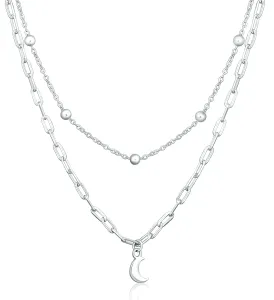 JVD Elegante collana doppia in argento Luna SVLN0413X610050